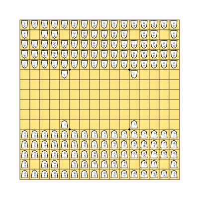 Shogi being played in Ludii's user interface. The game board is on the
